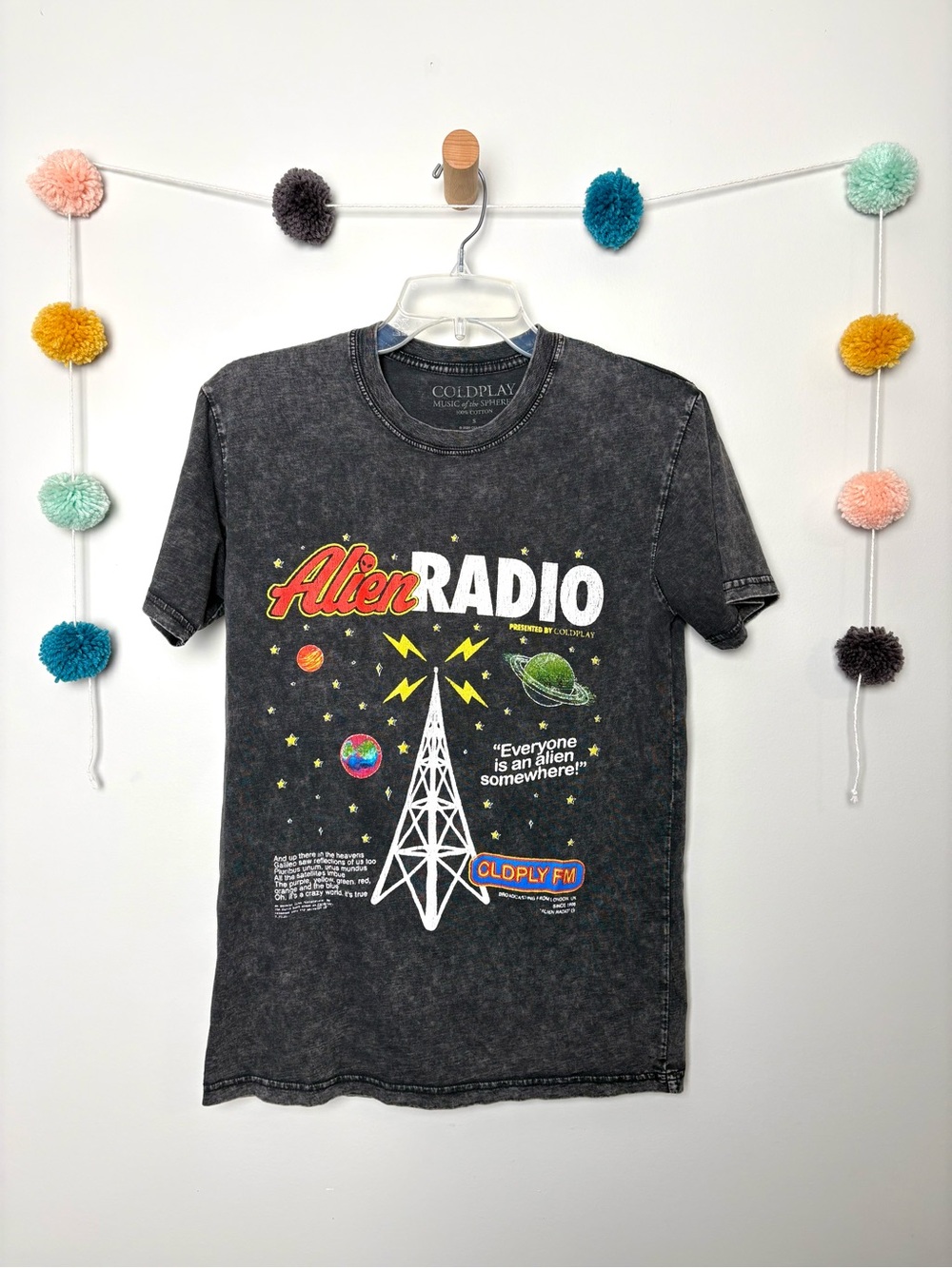 Coldplay Alien Radio Music of Spheres Concert Tee